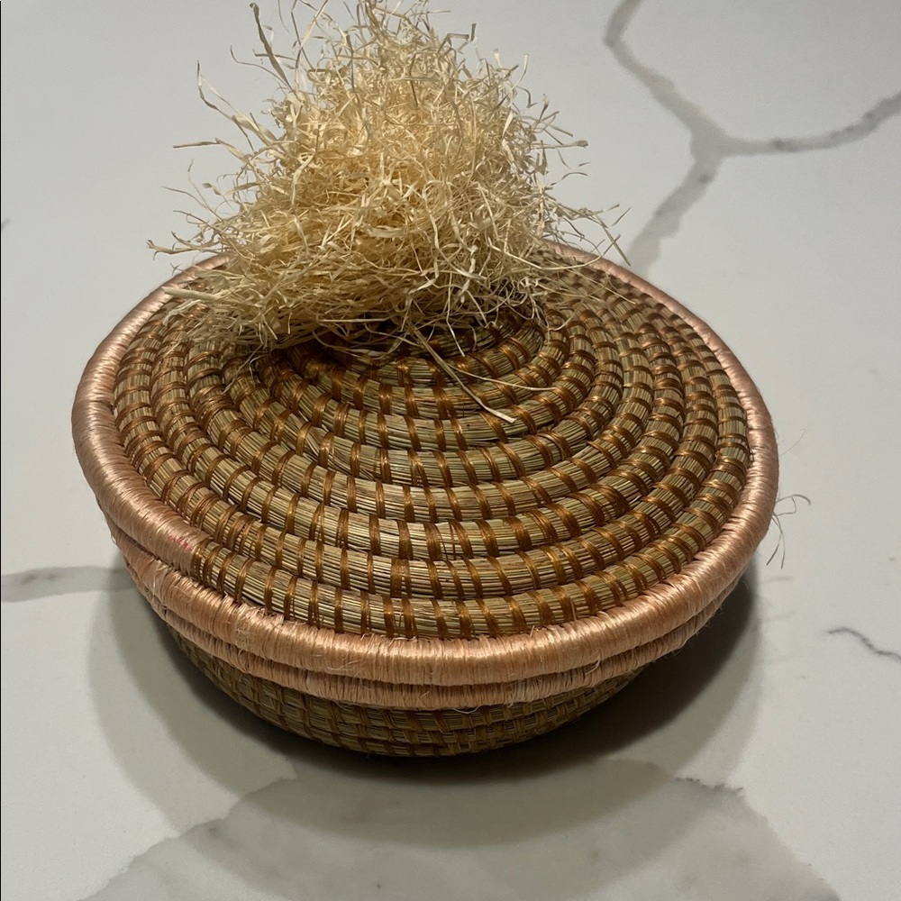 Opalhouse Woven Basket with Lid - Orange and Green